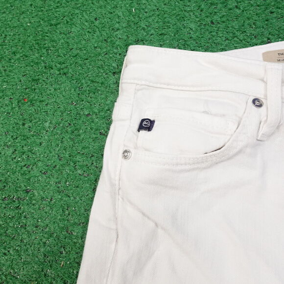 ADRIANO GOLDSCHMIED THE MIDDI ANKLE WHITE DENIM JEANS WOMENS SZ 28 28R - Picture 3 of 15